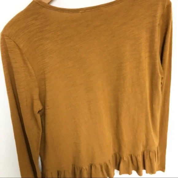 NWT Boutique LoveRiche Ruffle Long Sleeve Top Sz S - Picture 6 of 8